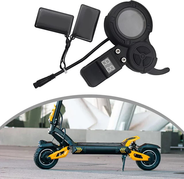 MEROCA Elektroroller 6-Pin Armaturenbrett-Anzeige mit NFC-Entsperrung für VSETT 8 9 10 11 und ZERO 10 8X Z8PRO 10 VDM, Display in Schwarz und Transparent - Bild 1