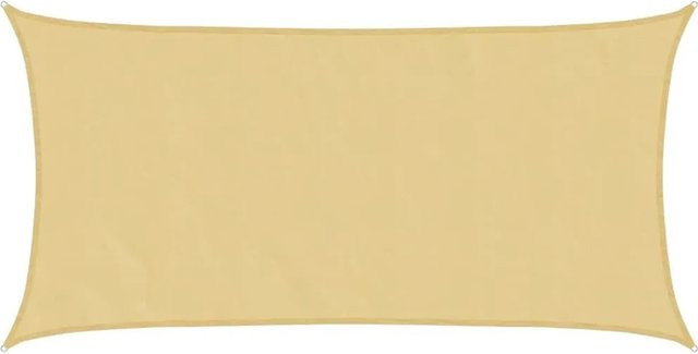 Furnicato Sonnensegel rechteckig aus Polyester-Oxford in Sandfarbe, B x T: 4 x 2 m - Bild 1