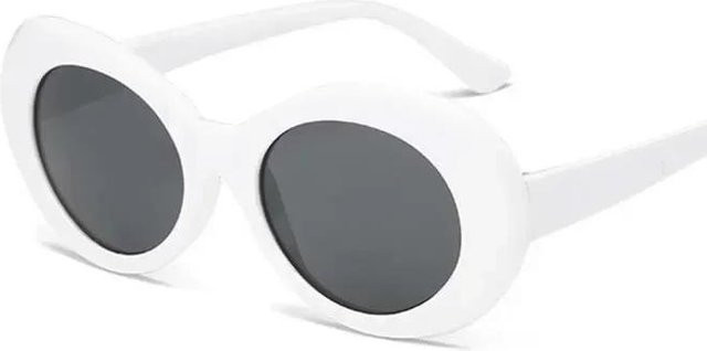 Fable Sonnenbrille, oval, Unisex, Vollrand, Kunststoff, weiß - Bild 1