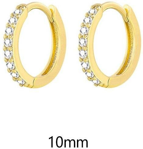 Lucky Star Jewelry Creolen, Zirkonia, Gold, Messing, Damen - Bild 1