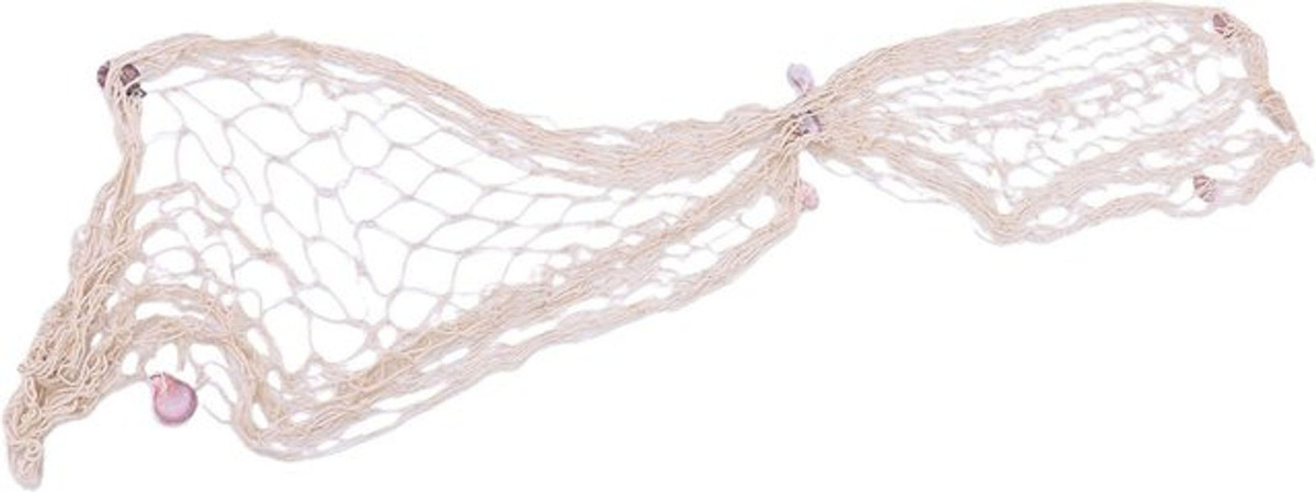 Handgewebter Wandbehang aus Baumwolle als dekoratives Fischernetz für Strand- und Partydekorationen - Bild 1