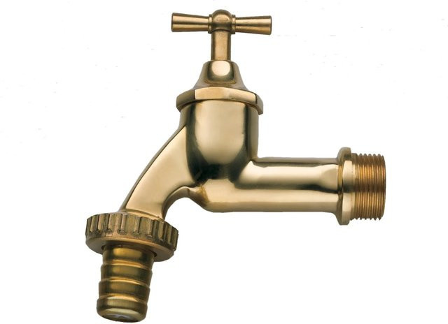 Arves Wasserhahn aus Messing in Gold mit 3/4 Zoll Anschluss - Bild 1