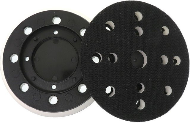 Schleifpad für Exzenterschleifer mit 8 Löchern, Durchmesser: 125 mm, Farbe: Schwarz - Bild 1
