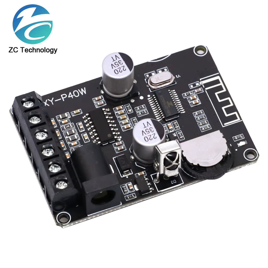 XY-P40W Bluetooth 5.0 Stereo Audio Verstärker mit 40Wx2 Leistung in Schwarz - Bild 2