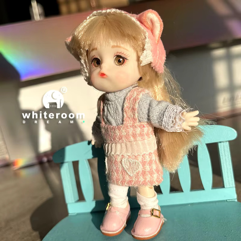 whiteroom Mini Puppen, Bjd Puppe, 1/12, mit Tier, Zubehör - Bild 2
