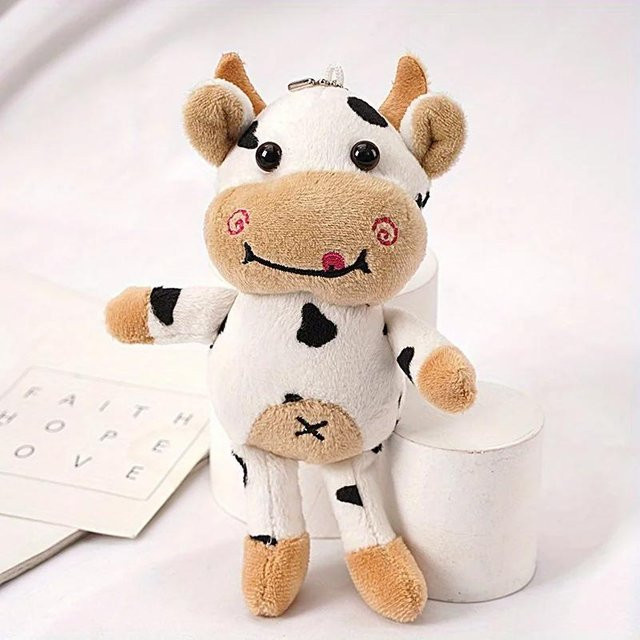Yiran toy Milchkühe Plüschtier, Schlüsselanhänger, 15cm, ab 3 Jahre - Bild 1