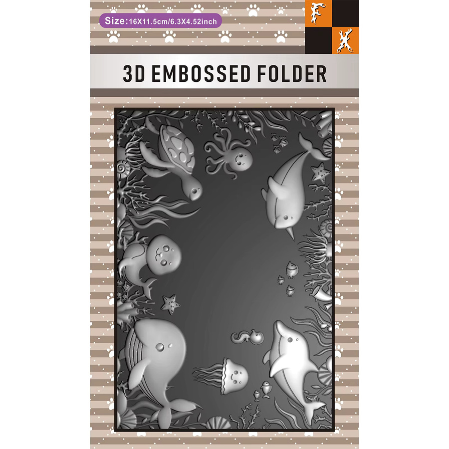 Stilvolle 3D-Reliefmappe im Design einer Tiefseeelfen-Enzyklopädie - Bild 1
