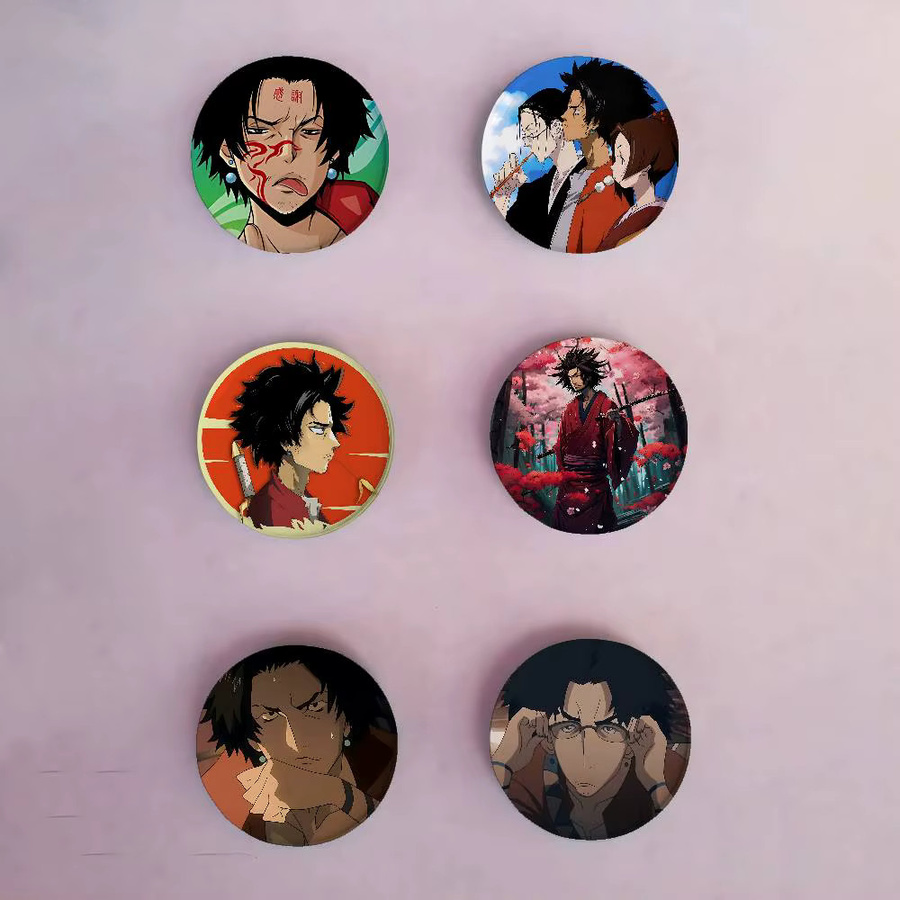 Brosche Anime Samurai Champloo, Weißblech, Unisex - Bild 2