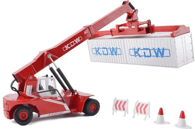 Topmix Containerkran Modell, 1:50, Baustellenfahrzeugmodell, Metall, weiß - Bild 1