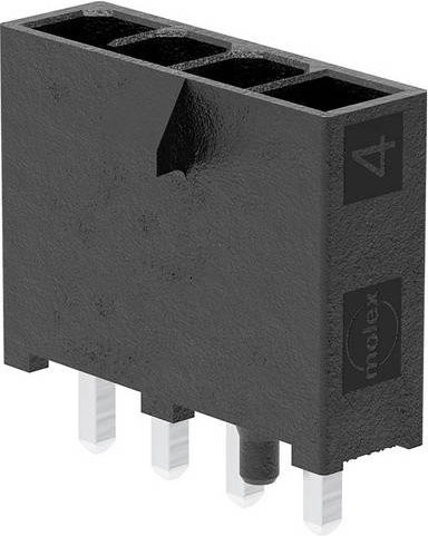 Molex Stiftgehäuse-Platine 215915-1004 in Schwarz - Bild 1