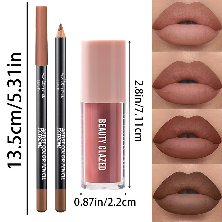Beauty Glazed Lippen-Make-up Set, 2 Stück, Unisex, Matt - Bild 2