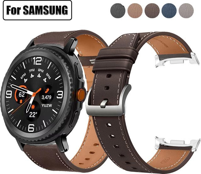 Lederarmband für Samsung Galaxy Watch 8, Leder, Schwarz, Unisex - Bild 1