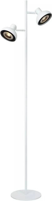 Licht-Erlebnisse Stehleuchte Weiß, 2-flammig, schwenkbar, Metall, GU10, Höhe: 138 cm - Bild 1