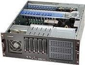 Supermicro SC842 XTQC-R804B Rackgehäuse in Schwarz mit 4U Bauhöhe, E-ATX Unterstützung, SATA/SAS Hot-Swap und USB/seriellen Anschlüssen - Bild 1