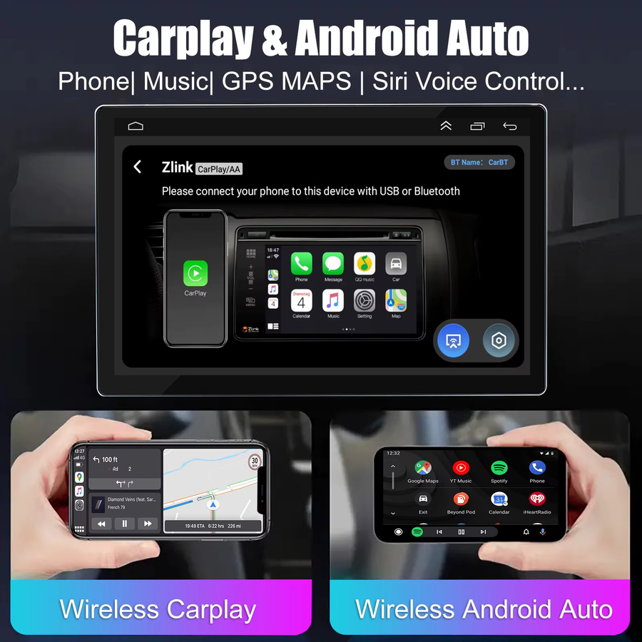 MOPECT Android 15 Autoradio mit 13,3 Zoll Touchscreen, 6GB RAM + 128GB Speicher, GPS, CarPlay, Bluetooth, 4G LTE und Rückfahrkamera für VW Crafter 2006-2011 und Mercedes Sprinter 2006-2017, Schwarz - Bild 3