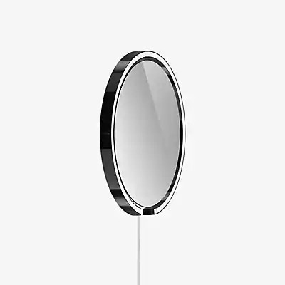 Occhio Mito Sfera Corda 40 LED Leuchtspiegel in Dark Chrome mit weißem Kabel und x-tra warmem Licht - Bild 1