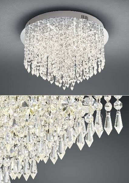 Deckenleuchte PALACE in Silber und Chrom aus Metall mit warmweißem Licht - Bild 1