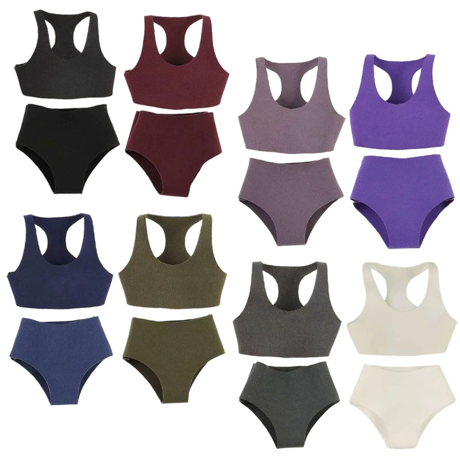sharprepublic Sport-BH-Shorts-Set, Kostüm, Maßstab 1:12, Grau - Bild 2