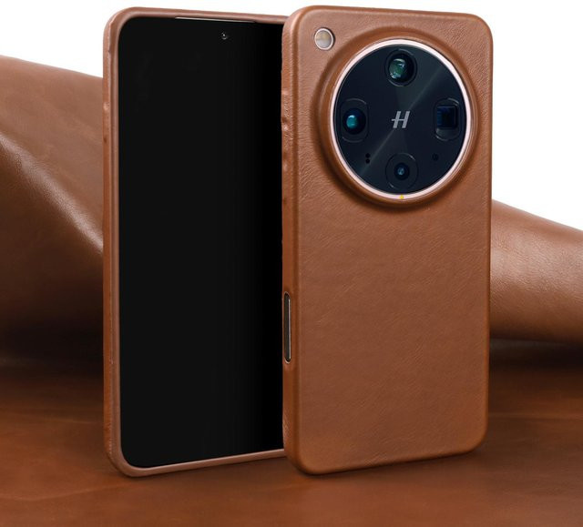Echte Lederhülle aus Ölwachs für OPPO Find X9 Pro X8 Ultra X7 Ultra X6 X 8 Pro Reno9 Reno 9 Pro Plus in Braun - Bild 1