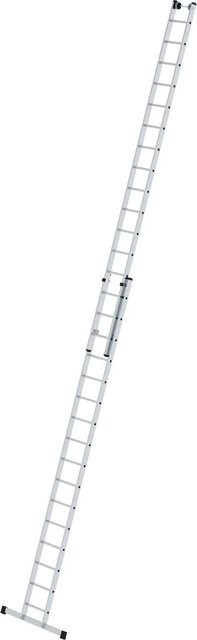 PROREGAL Sprossen-Schiebeleiter 2-teilig aus Aluminium mit Standard-Traverse, Farbe: Silber, 2 x 16 Sprossen - Bild 1
