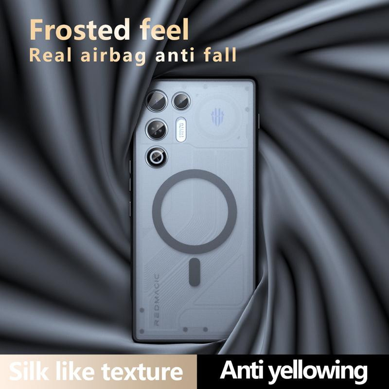 Stoßfeste magnetische Schutzhülle für ZTE Nubia Red Magic 11 Air in Transparent, mattes PC+TPU Design mit Anti-Fingerabdruck-Schutz - Bild 4