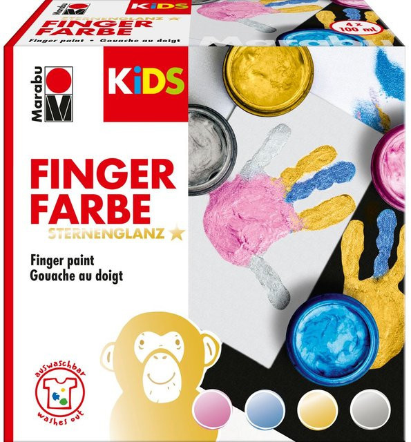 Marabu KiDS Fingerfarbe Sternenglanz Set ab 2 Jahren - Bild 1