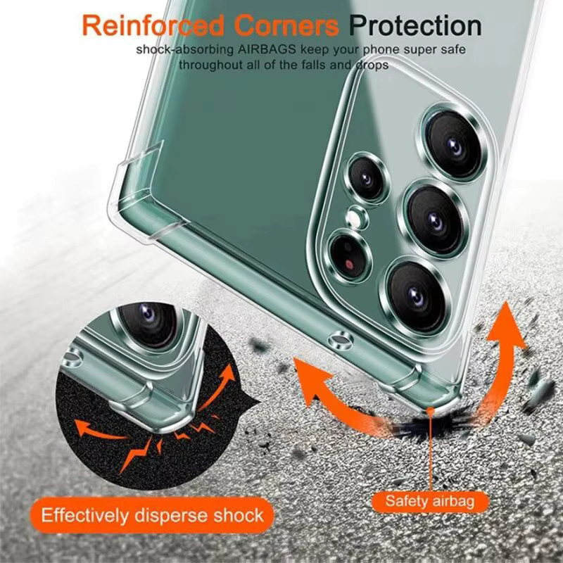 Stoßfeste transparente Schutzhülle für Samsung Galaxy S24 S23 S22 S21 Plus Ultra sowie A55 A54 A35 A34 A53 A33 A23 A13 A52 A32 A22 A12 - Bild 2