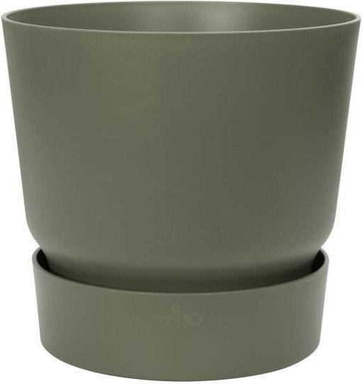 ELHO Runder Blumentopf Greenville in Blattgrün, Durchmesser: 29,5 cm, Höhe: 27,8 cm - Bild 1
