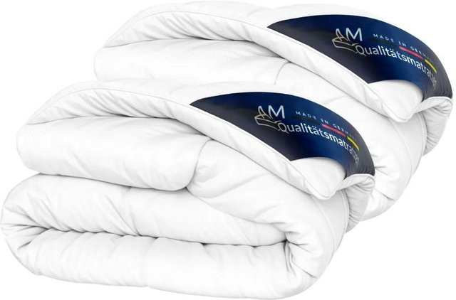 AM Qualitätsmatratzen Premium Mikrofaser Bettdecke 2er Set mit Sensofill Füllung in Weiß, B x H: 155 x 220 cm - Bild 1