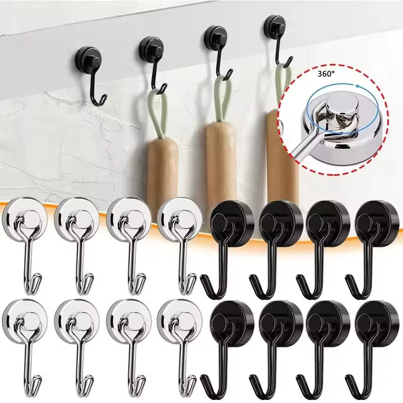 Mognot Multifunktionaler Magnetischer Haken mit 360 Grad Rotation aus Neodym in Schwarz - Bild 5