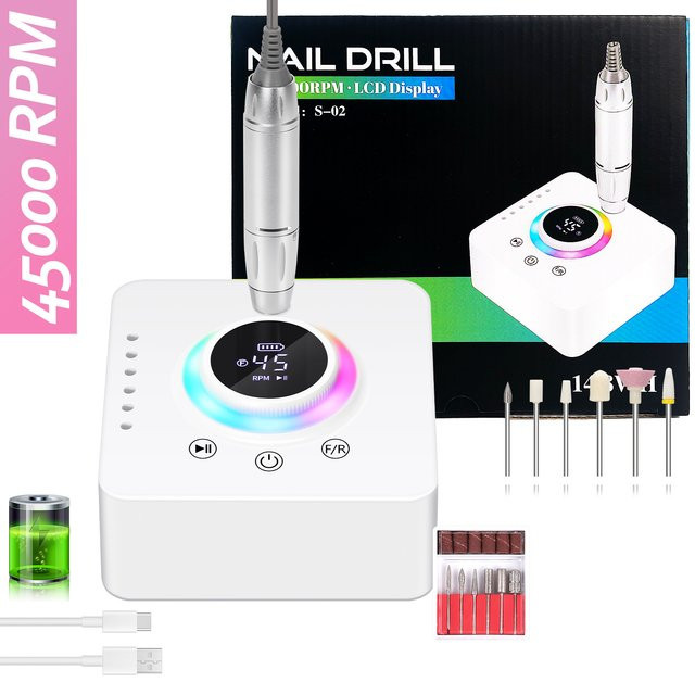 DianaBeauty Elektrische Nagelbohrmaschine, 45000RPM, Unisex - Bild 1