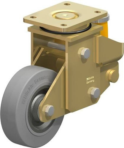 Blickle LSFE-SE 160K-SG Lenkrolle gefedert in Silber/Grau mit 160 mm Rad-Durchmesser und 450 kg Tragfähigkeit - Bild 1