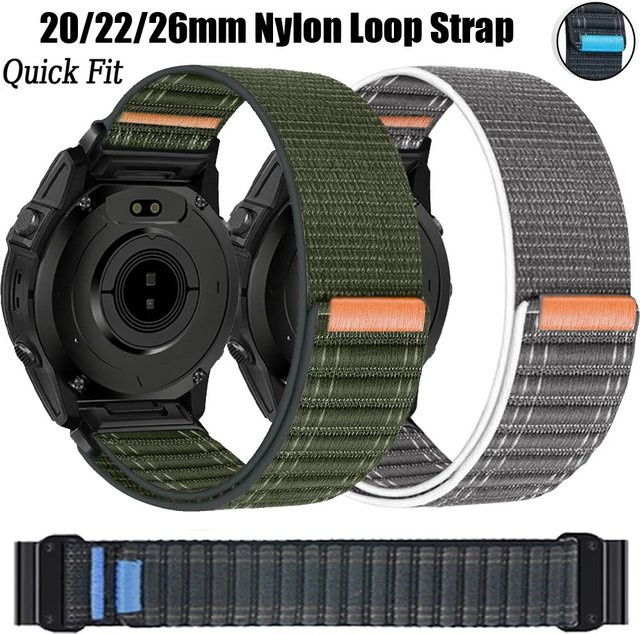 Uhrenarmband Nylon, Wellenmuster, Schwarz, Unisex - Bild 1
