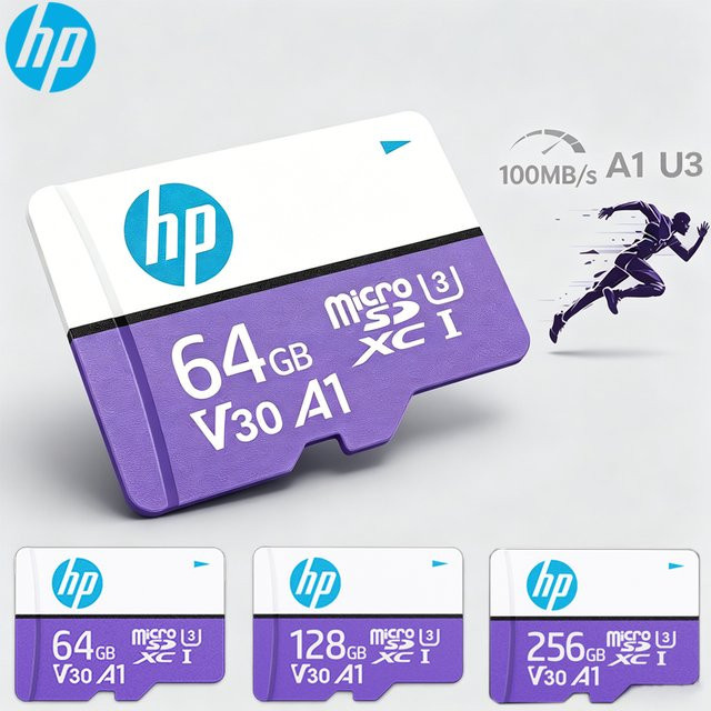 HP Micro SD Speicherkarte U3 V30 Klasse 10 UHS-1 TF-Karte für Smartphone PC Kamera und Drohne in Multicolour - Bild 1