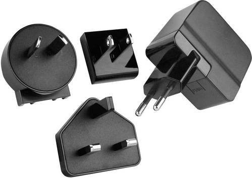 HN Power HNP12I-USBL6 USB-Ladegerät 12W mit 1x USB-A in Schwarz für den Innenbereich - Bild 1