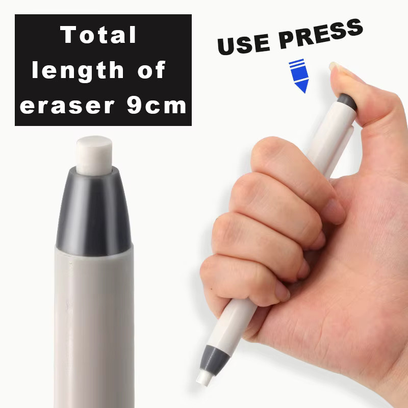 JOMPENS Automatischer Radiergummi Set in Grau mit Ersatzminen, 21-teiliges Set für Schule und Büro - Bild 2