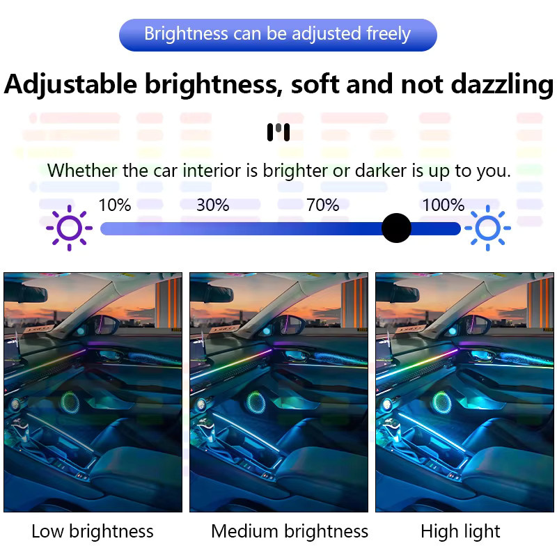FILIPLI LED Ambientelicht für Honda CRV 2023-2025 mit RGB-Farben und schwarzem Holzstil für das Armaturenbrett - Bild 2