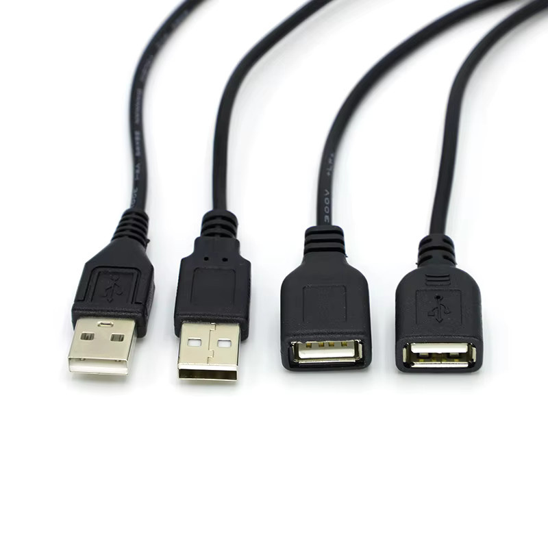 JCD USB 2.0 A auf 4-Pin Stromversorgungskabel in Schwarz, 30 cm Länge - Bild 3
