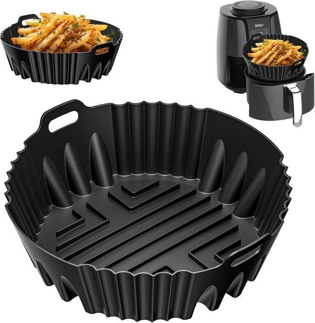 Ninja Silikonform AF160EU in Schwarz, 5,2 l, rund und hitzebeständig bis 240°C, kompatibel mit Cosori - Bild 1