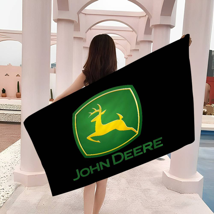 J-John Mikrofaser-Strandtuch mit Logo-Print, schnelltrocknendes Handtuch aus Polyester und Baumwolle für Pool, Reise und Yoga, B/H: 30 x 60 cm - Bild 2