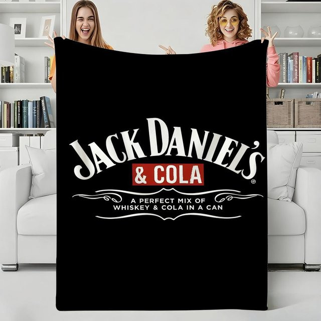 Jack Daniels Flanellaken LjqFifteen Schwarz B/B: 100 x 150 cm - Bild 1