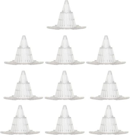 10er Set Amusedly Blumentopf Boden Mesh aus Kunststoff, transparent, zur Drainage für Zimmerpflanzen - Bild 1