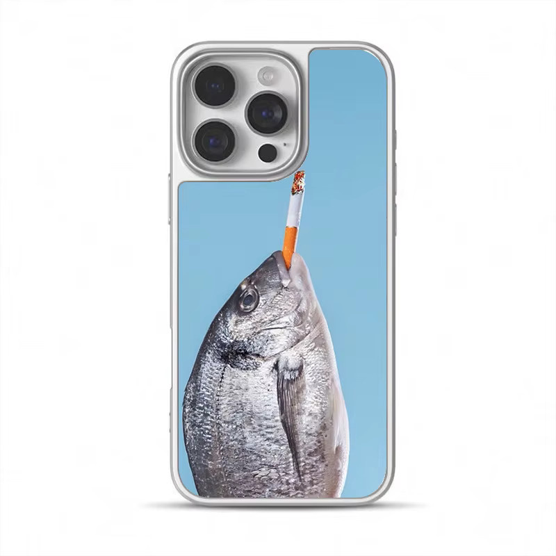 Hydrogel Handyhülle Gesalzene Fische für Samsung Galaxy S23 S24 S25 S26 Plus FE Ultra Edge in Silver Multicolour - Bild 5