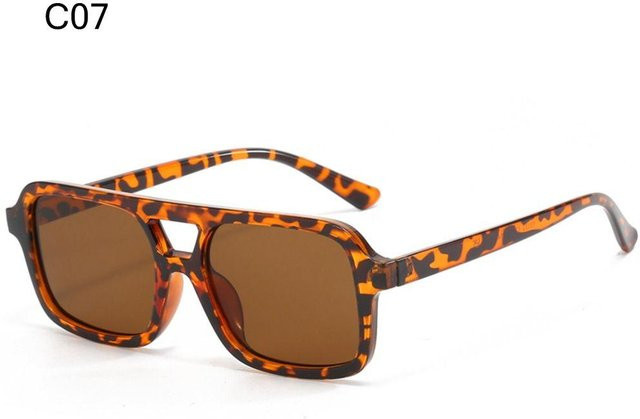 Yiran Health & Beauty Sonnenbrille, Square, Vollrand, Kunststoff, Unisex, Multicolor, Braun - Bild 1