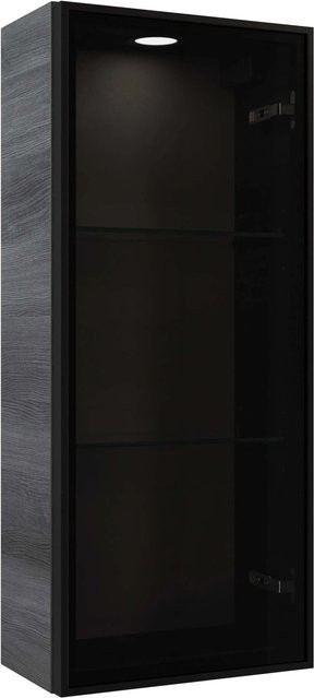 Pelipal Vitrinen-Wandschrank Quantum 05 in Graphit mit Rauchglas, LED-Beleuchtung und Sensor-Schalter, Breite: 30 cm - Bild 1