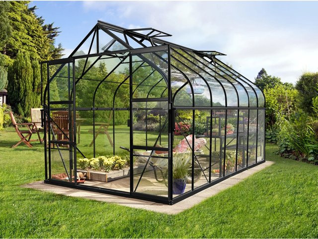 Vitavia Gewächshaus Diana 11500 in Schwarz mit Glas-Sicherheitsglas und Glockendach - Bild 4