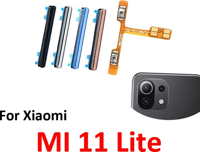 Xiaomi MI 11 Lite Internes Flexkabel für Lautstärketasten Auf/Ab-Schalter Reparaturteil in Schwarz und Blau - Bild 1