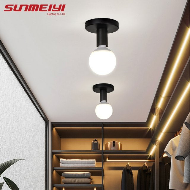 SUNMEIYI E27 Deckenleuchte aus Eisen in Schwarz im nordischen Retro-Design - Bild 1
