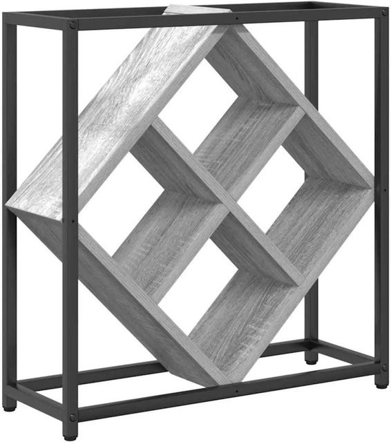 vidaXL Weinregal aus Holzwerkstoff in Grau Sonoma, B/T/H: 51 x 18 x 52,5 cm - Bild 1