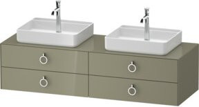 Duravit Waschtischunterschrank White Tulip in White, Breite: 160 cm, Tiefe: 55 cm, Höhe: 40,8 cm - Bild 1